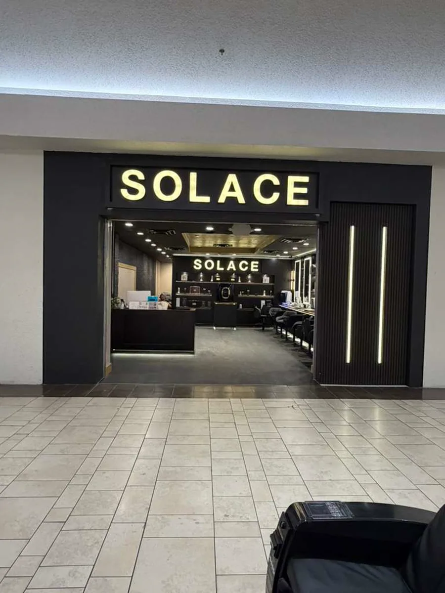 The Solace studio storefront inside Cielo Vista Mall