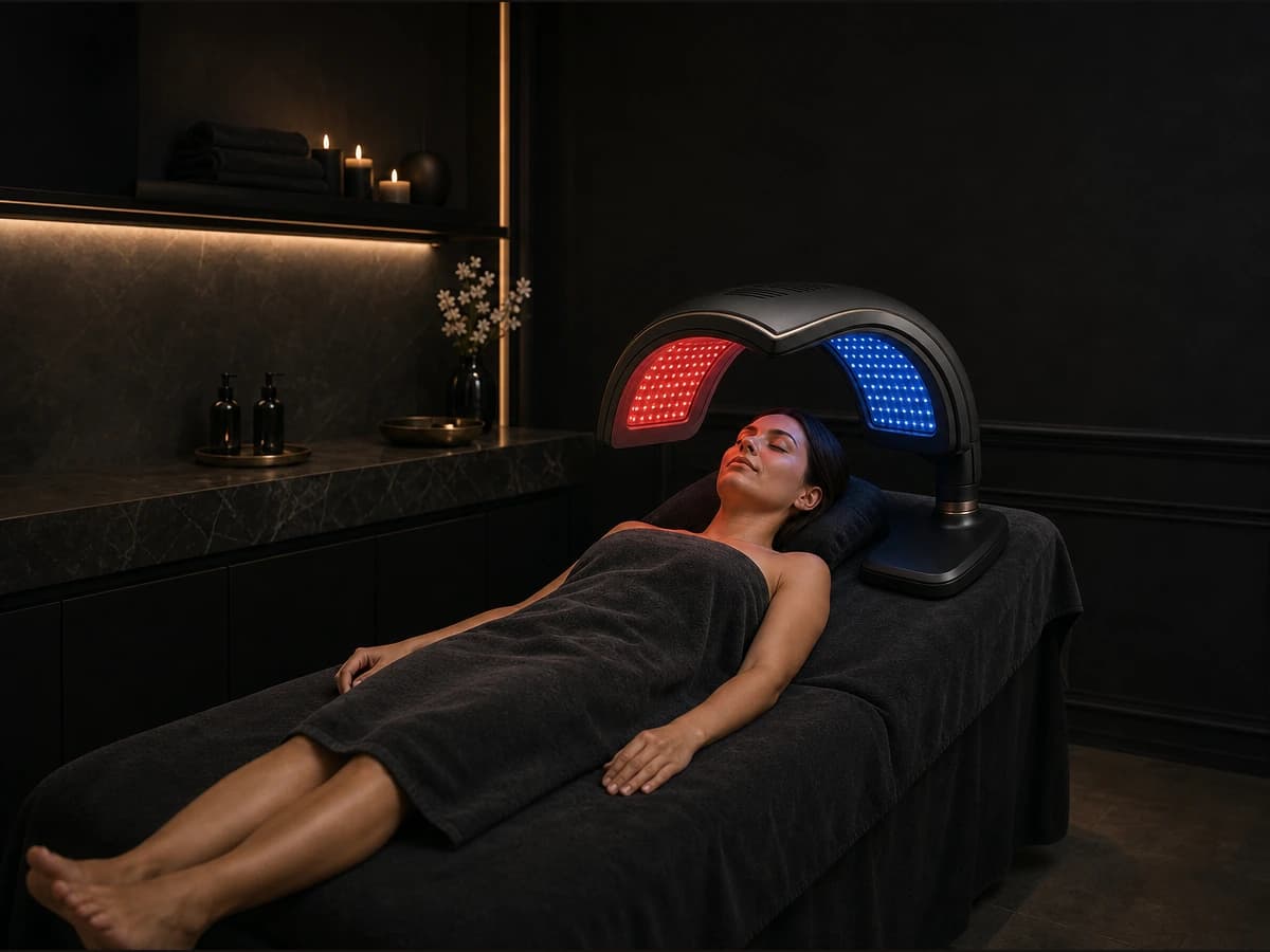 LED Light Therapy treatment at Solace Skin Lab